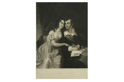 Lot 63 - AN ENGRAVING OF BYRON AND MARIANNA SEGATTI...