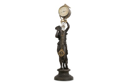 Lot 219 - A LATE 19TH CENTURY AMERICAN SPELTER SWINGING...