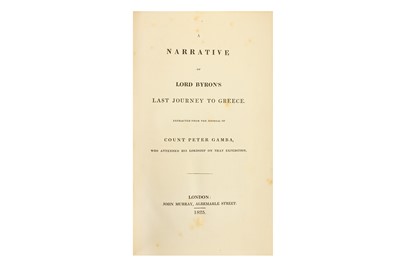 Lot 92 - GAMBA (PIETRO, COUNT) - A FIRST EDITION...