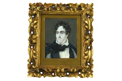 Lot 83 - A PORTRAIT MINIATURE OF GEORGE GORDON, 6TH...