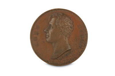 Lot 5 - A COMMEMORATIVE BRONZE MEDALLION FOR LORD...