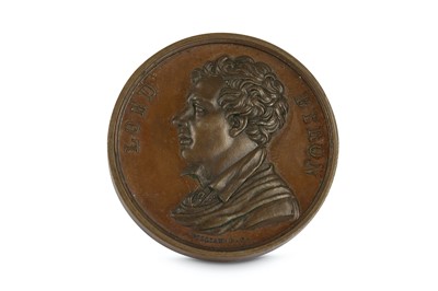 Lot 6 - A COMMEMORATIVE BRONZE MEDALLION FOR LORD...