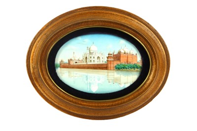 Lot 241 - AN ARCHITECTURAL IVORY MINIATURE OF THE TAJ...