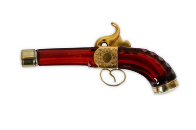 Lot 162 - A LATE 19TH CENTURY FRENCH CRANBERRY GLASS AND...