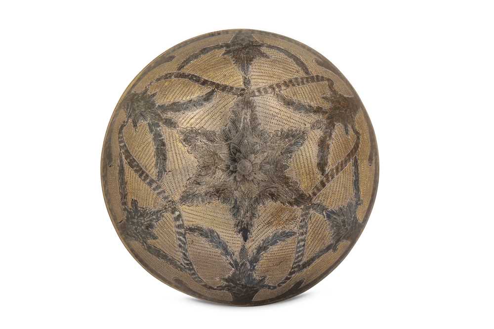 Lot 256 - An early to mid-19th century Greek or Balkan unmarked silver gilt and niello bowl, circa 1820-50