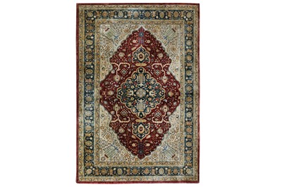 Lot 17 - AN EXTREMELY FINE SILK CHINESE RUG approx; 6ft....
