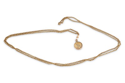 Lot 133 - A 9ct rose gold mourning pendant, Birmingham,...