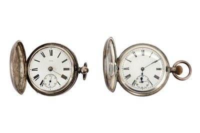 Lot 40 - 2 POCKET WATCHES A SILVER FULL HUNTER POCKET...