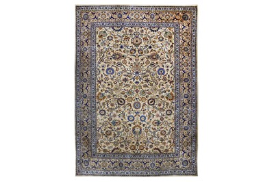 Lot 45 - AN EXTREMELY FINE SILK KASHAN RUG, CENTRAL...