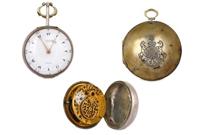 Lot 47 - AN ENGLISH PAIR-CASED POCKET WATCH ENGRAVED...