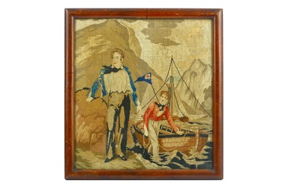 Lot 72 - A FRAMED NEEDLE POINT OF LORD BYRON’S FIRST...