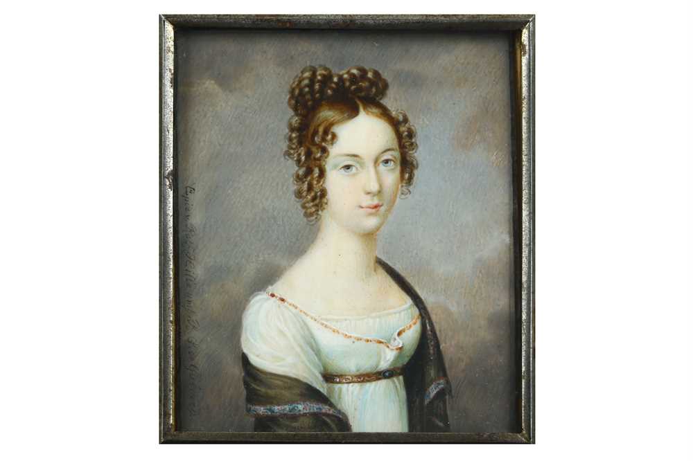 Lot 61 - A PORTRAIT MINIATURE OF BYRON'S HALF-SISTER,...