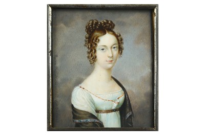 Lot 61 - A PORTRAIT MINIATURE OF BYRON'S HALF-SISTER,...