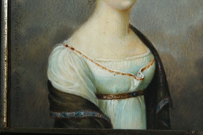 Lot 61 - A PORTRAIT MINIATURE OF BYRON'S HALF-SISTER,...