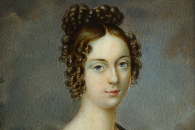 Lot 61 - A PORTRAIT MINIATURE OF BYRON'S HALF-SISTER,...