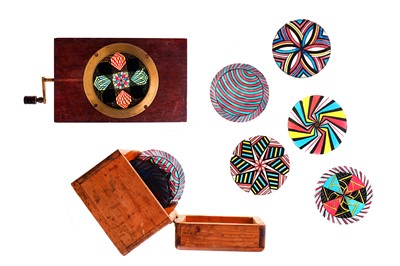 Lot 344 - AN INTERCHANGEABLE HAND PAINTED CHROMATROPE...