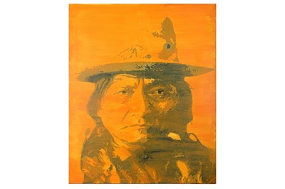 Lot 352 - UNKNOWN ARTIST 'SITTING BULL' Acrylic on...