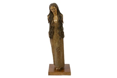 Lot 29 - A 17TH / 18TH CENTURY CARVED AND PAINTED...