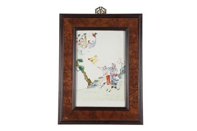 Lot 439 - A CHINESE FAMILLE ROSE PLAQUE.