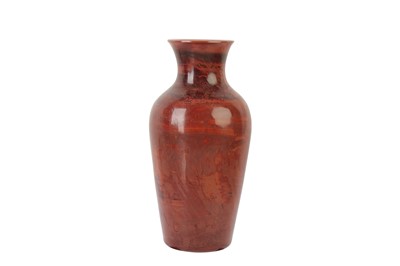 Lot 614 - A CHINESE REALGAR GLASS VASE