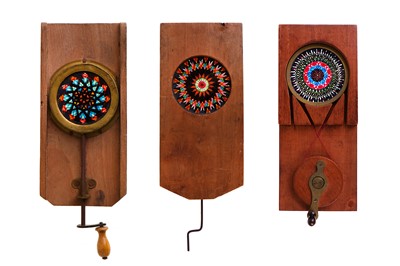 Lot 348 - A PAIR OF HAND PAINTED ARTIFICIAL FIREWORK...