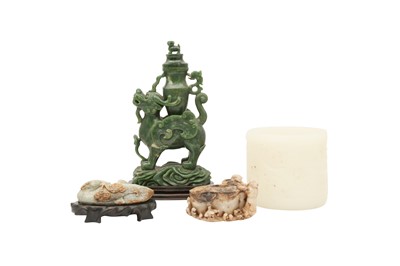 Lot 512 - FOUR CHINESE JADE CARVINGS.