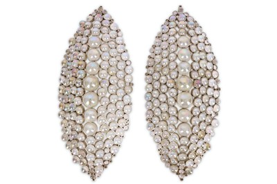 Lot 218a - PALWA: A pair of wall lights of navette form...