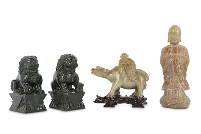 Lot 499 - A GROUP OF CHINESE JADE CARVINGS, 20TH CENTURY
