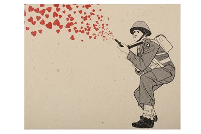 Lot 612 - Karena 'Heart Attack' 2007 Screenprint on card...