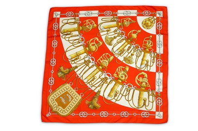 Lot 41 - Hermes 'Cliquets' Silk Scarf