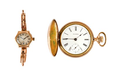 Lot 172 - Waltham- Circa 1901, full hunter plated pocket...