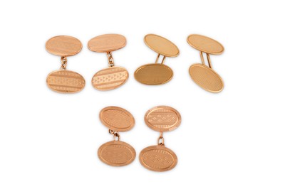Lot 40 - Three pairs of cufflinks