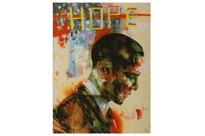 Lot 498 - David Choe (American, b.1976) 'Obama (Hope)'...