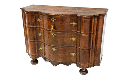 Lot 134 - An 18th Century Dutch burr walnut serpentine...