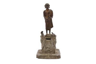 Lot 414 - A THAI BRONZE BUDDHIST SCULPTURE.