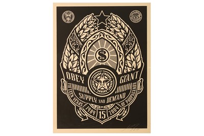 Lot 496 - SHEPARD FAIREY (AMERICAN B. 1970) Ankara Black...