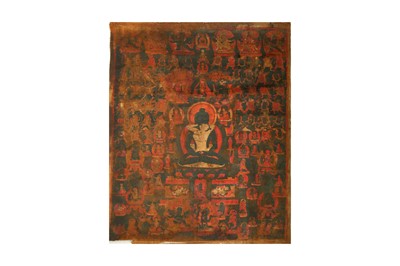 Lot 399 - A TIBETAN SAMANTABHADRA NYINGMA SCHOOL THANGKA.
