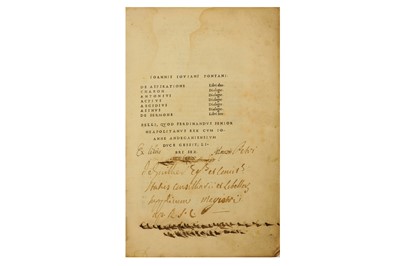 Lot 53 - Pontano (Giovanni)