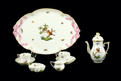 Lot 50 - A 20th Century Herend porcelain cabaret set in...