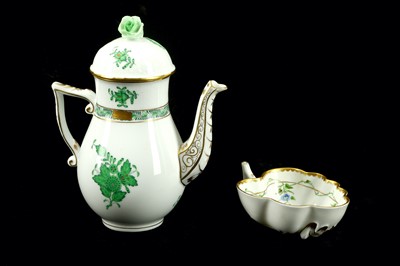 Lot 54 - A Herend porcelain miniature coffee pot in the...