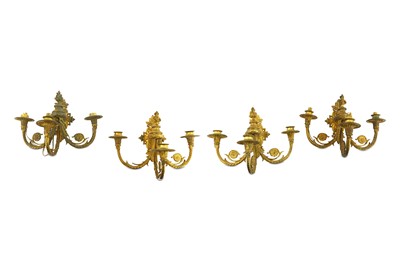 Lot 91 - A set of four 19th Century gilt bronze three...