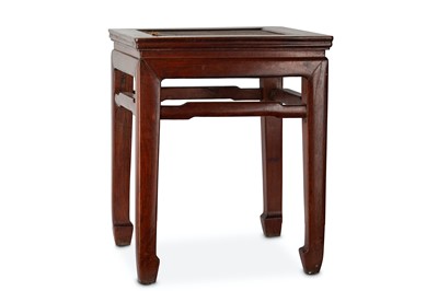 Lot 398 - A CHINESE WOOD STOOL.