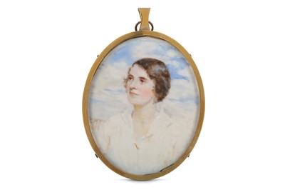 Lot 155 - E M P (1915) A pair of portrait miniatures of...