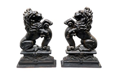 Lot 289 - Pair of late Victorian cast iron door stops...