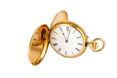 Lot 180 - J.W. BENSON. AN 18K YELLOW GOLD FULL HUNTER...