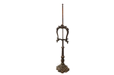 Lot 432 - A 19th Century Gothic Revival pole screen