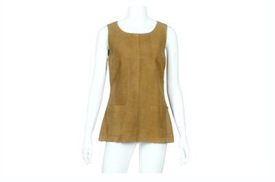 Lot 15 - Chanel Tan Suede Top - size 40
