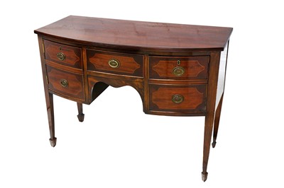 Lot 145 - A late 19th Century bow fronted mahogany...