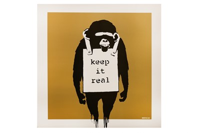 Lot 559 - Banksy (British, b.1974) 'Laugh Now (Gold)'...