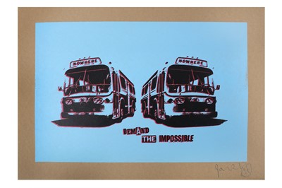 Lot 889 - Jamie Reid (British) 'Nowhere Bus (Blue)' 3...